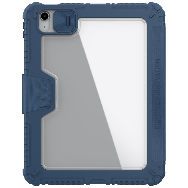 For iPad 10th Gen 10.9 2022 NILLKIN Bumper Pro Leather Tablet Case with Pen Slot & Sleep / Wake-up Function(Blue)