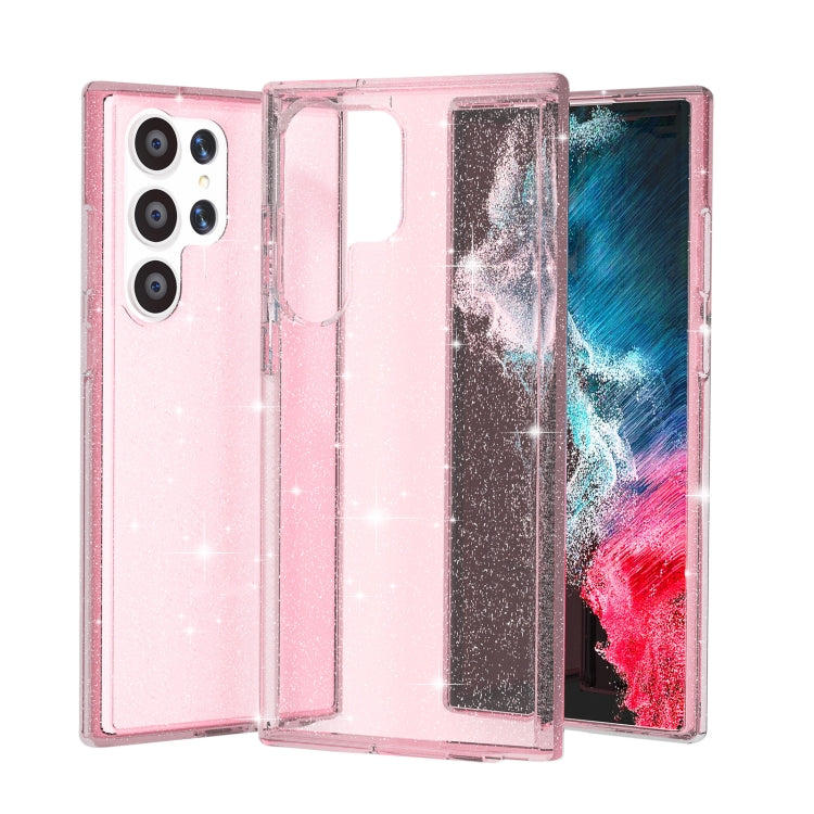 For Samsung Galaxy S23 Ultra 5G Shockproof Terminator Style Glitter Powder Phone Case