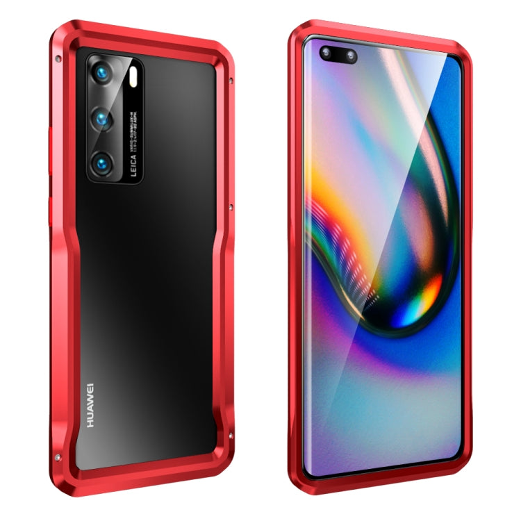 For Huawei P40 Metal Buckle Anti-fall Protective Case
