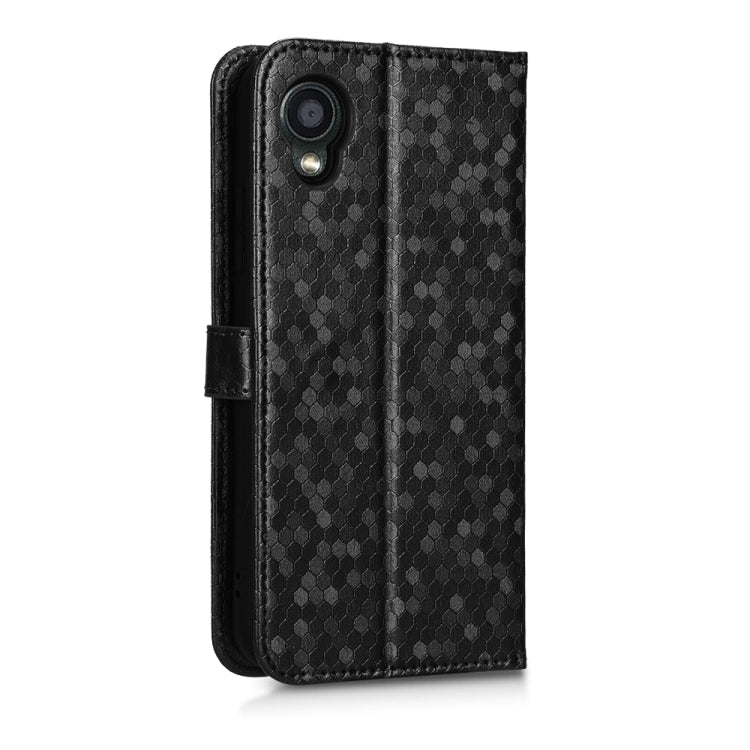 For Kyocera Digno BX2 Honeycomb Dot Texture Leather Phone Case