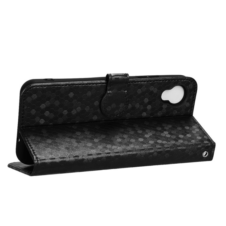 For Kyocera Digno BX2 Honeycomb Dot Texture Leather Phone Case