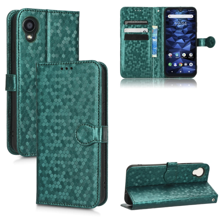For Kyocera Digno BX2 Honeycomb Dot Texture Leather Phone Case