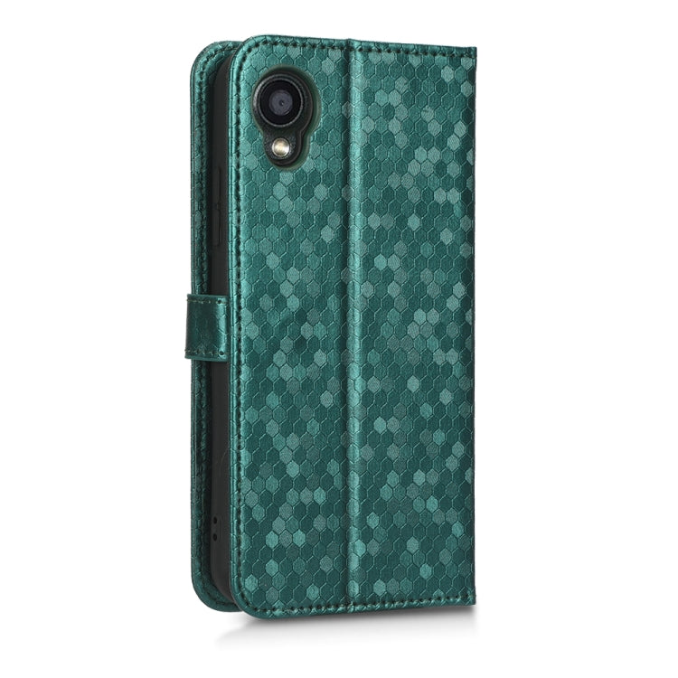 For Kyocera Digno BX2 Honeycomb Dot Texture Leather Phone Case