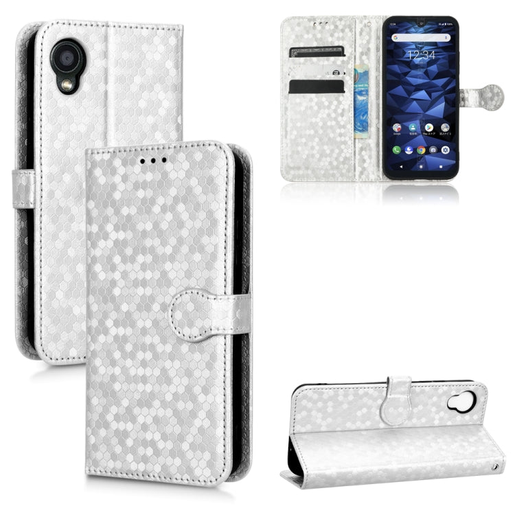 For Kyocera Digno BX2 Honeycomb Dot Texture Leather Phone Case