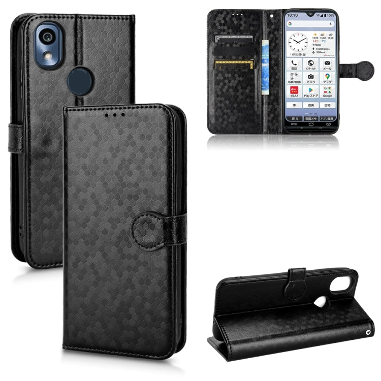 For Kyocera KY-51B Honeycomb Dot Texture Leather Phone Case