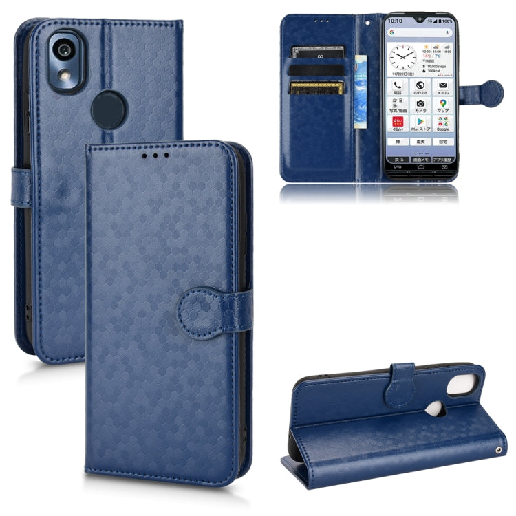 For Kyocera KY-51B Honeycomb Dot Texture Leather Phone Case