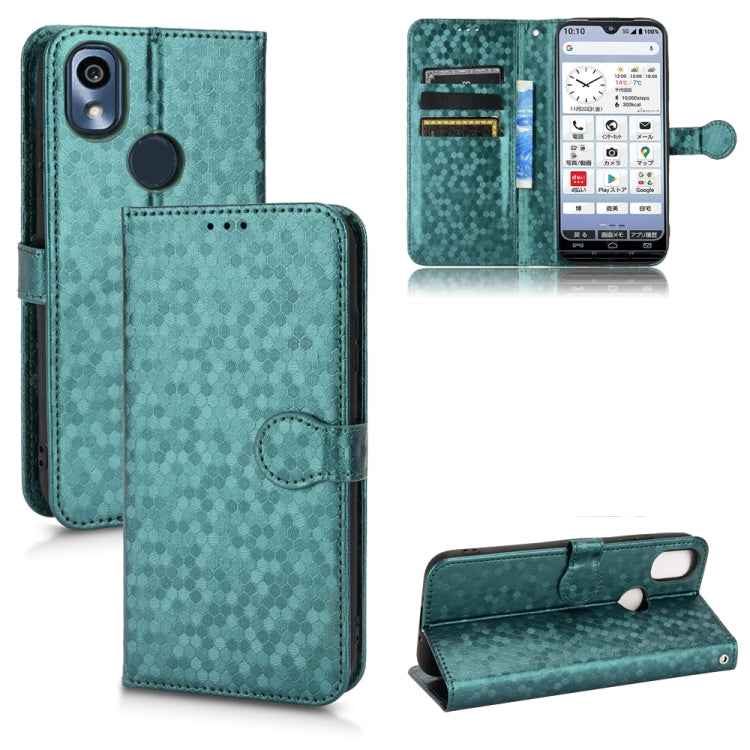 For Kyocera KY-51B Honeycomb Dot Texture Leather Phone Case