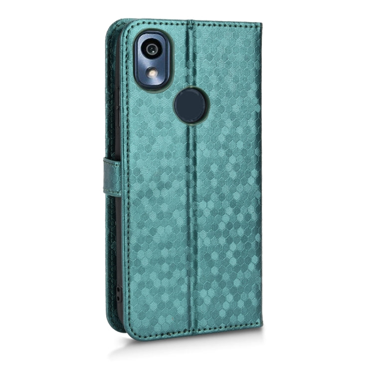 For Kyocera KY-51B Honeycomb Dot Texture Leather Phone Case