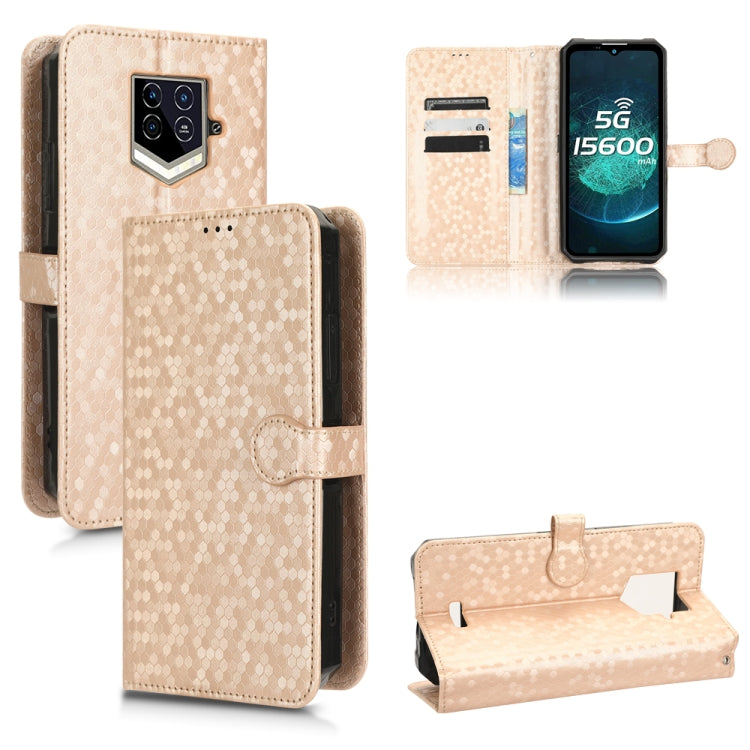 For Oukitel WP15 Honeycomb Dot Texture Leather Phone Case