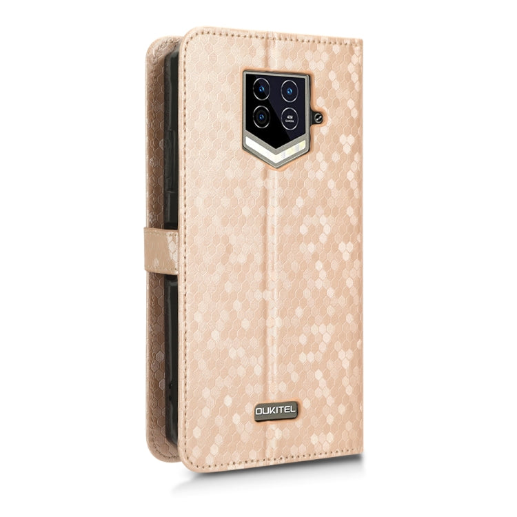 For Oukitel WP15 Honeycomb Dot Texture Leather Phone Case