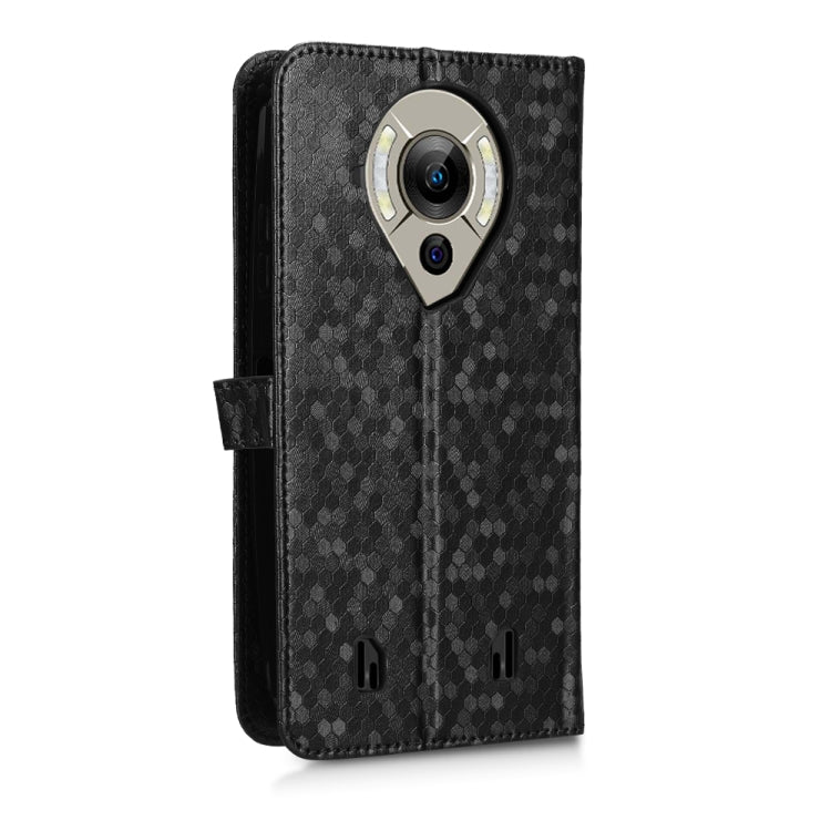 For Oukitel WP16 Honeycomb Dot Texture Leather Phone Case