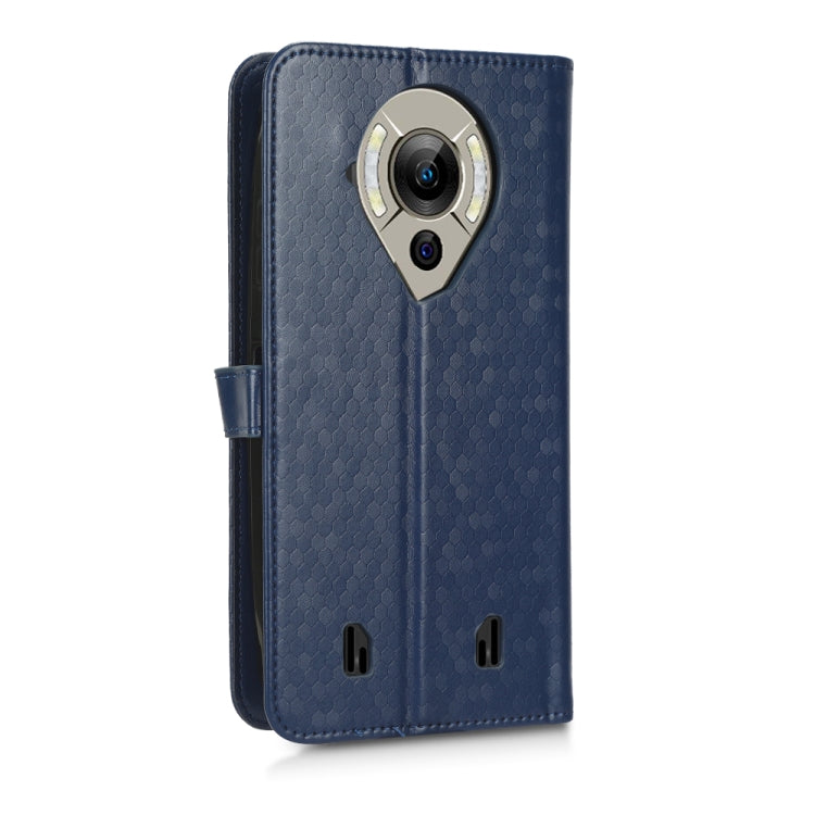 For Oukitel WP16 Honeycomb Dot Texture Leather Phone Case