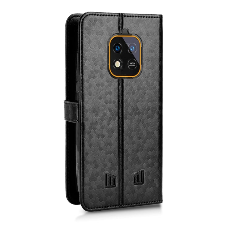 For Oukitel WP18 Honeycomb Dot Texture Leather Phone Case