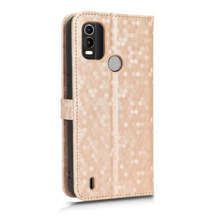 For Nokia C21 Plus Honeycomb Dot Texture Leather Phone Case