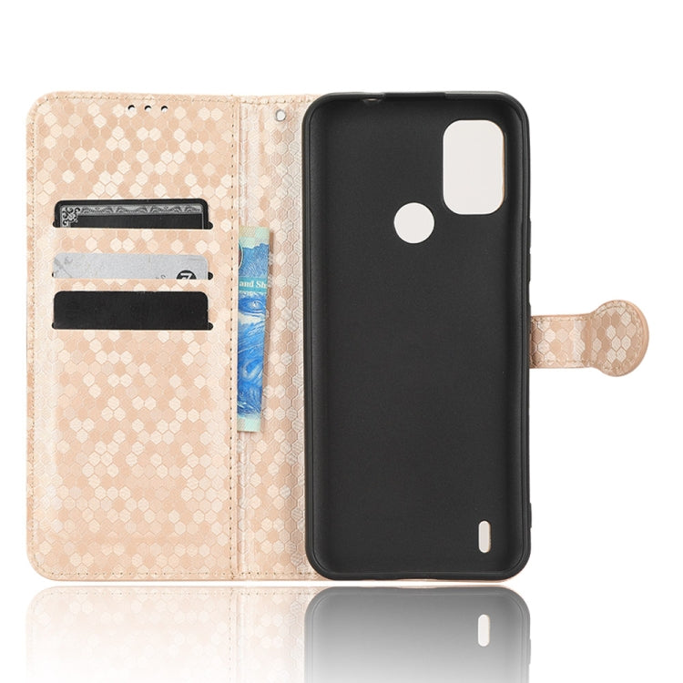 For Nokia C21 Plus Honeycomb Dot Texture Leather Phone Case