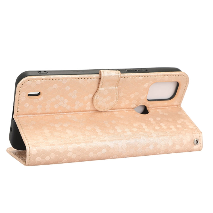 For Nokia C21 Plus Honeycomb Dot Texture Leather Phone Case