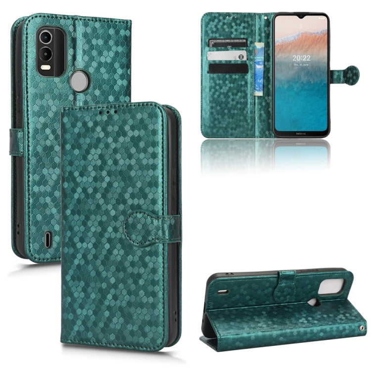 For Nokia C21 Plus Honeycomb Dot Texture Leather Phone Case