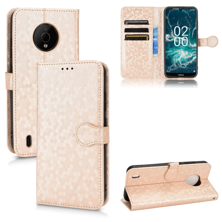 For Nokia C200 Honeycomb Dot Texture Leather Phone Case