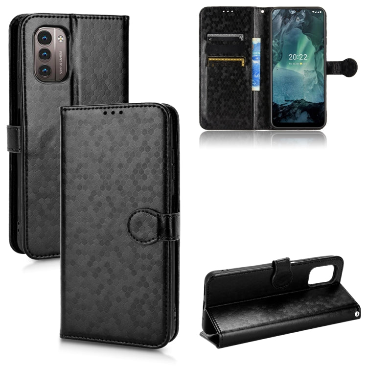 For Nokia G21 Honeycomb Dot Texture Leather Phone Case