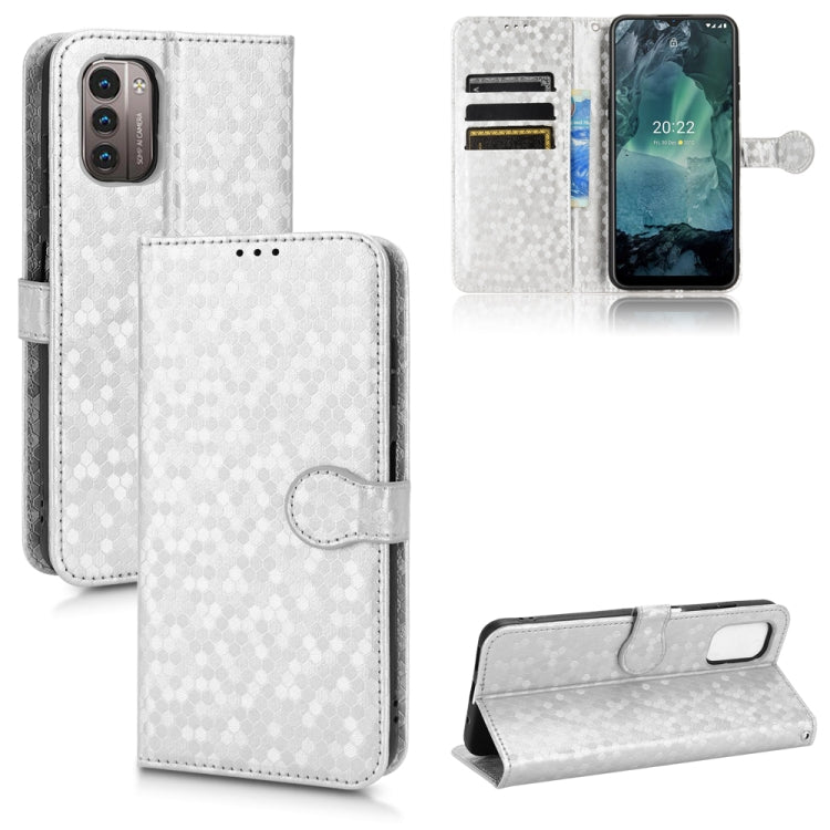 For Nokia G21 Honeycomb Dot Texture Leather Phone Case