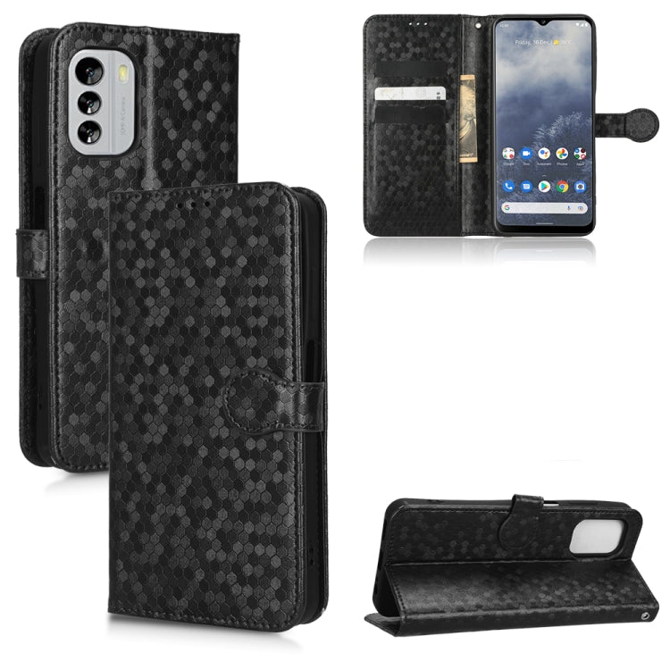 For Nokia G60 5G Honeycomb Dot Texture Leather Phone Case