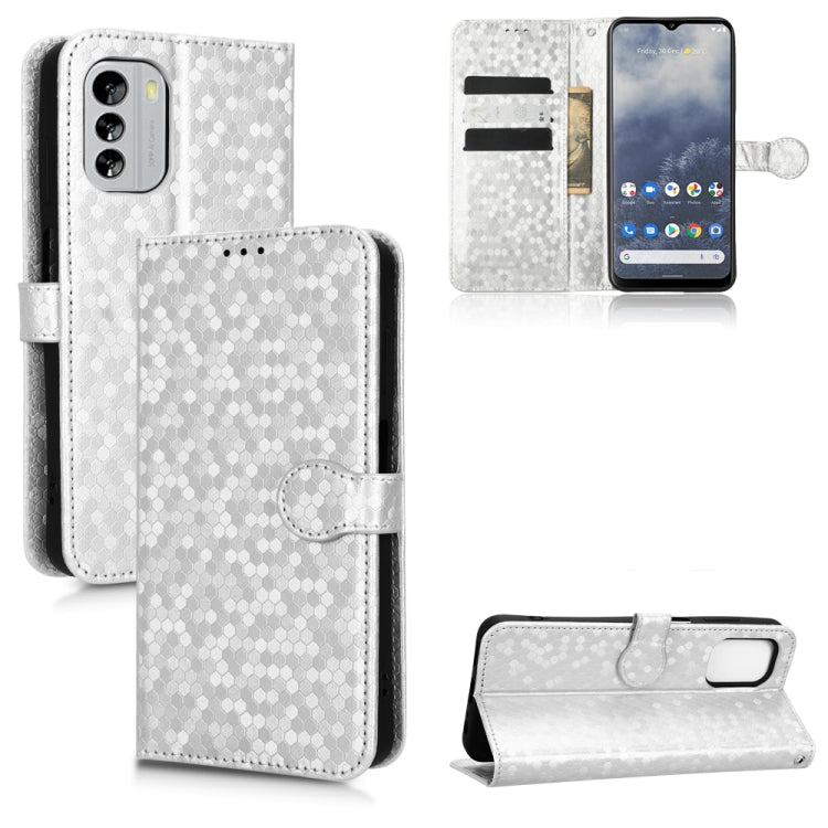 For Nokia G60 5G Honeycomb Dot Texture Leather Phone Case