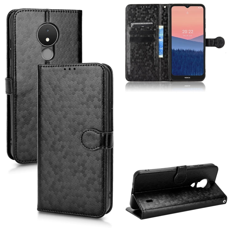 For Nokia C21 Honeycomb Dot Texture Leather Phone Case