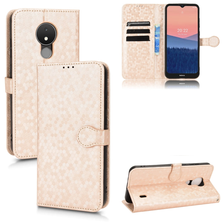 For Nokia C21 Honeycomb Dot Texture Leather Phone Case