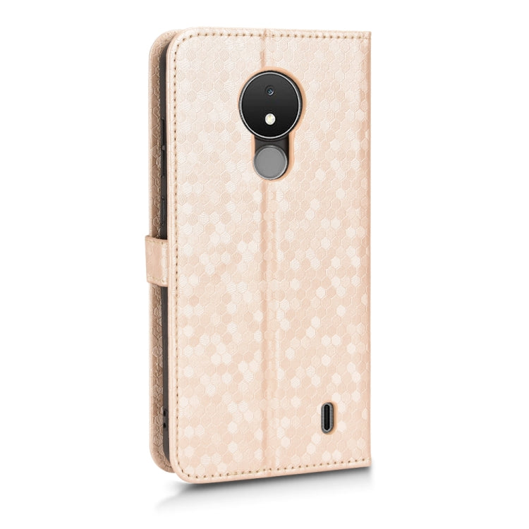 For Nokia C21 Honeycomb Dot Texture Leather Phone Case