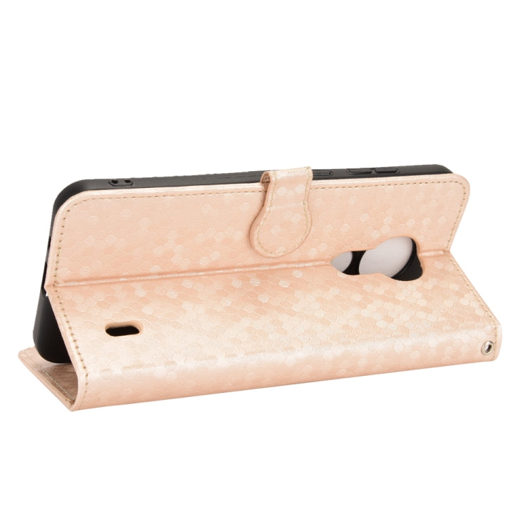 For Nokia C21 Honeycomb Dot Texture Leather Phone Case