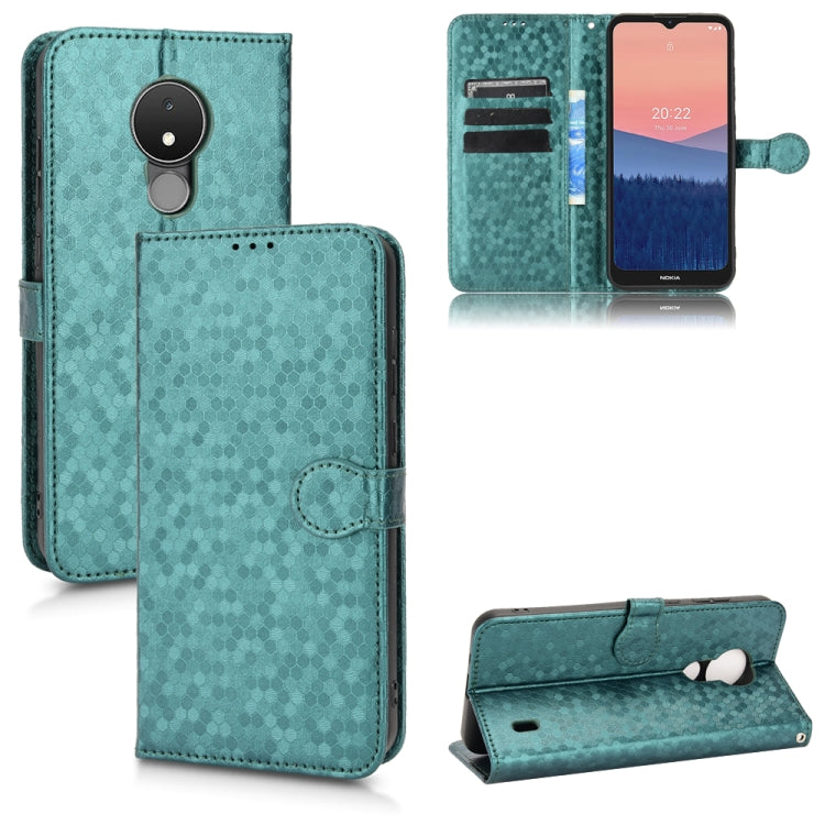 For Nokia C21 Honeycomb Dot Texture Leather Phone Case