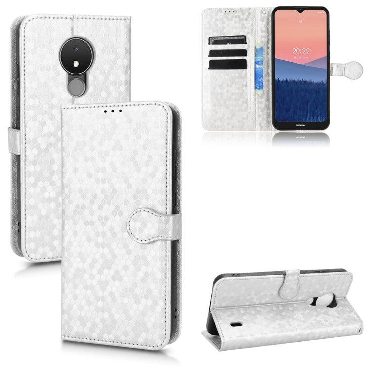 For Nokia C21 Honeycomb Dot Texture Leather Phone Case