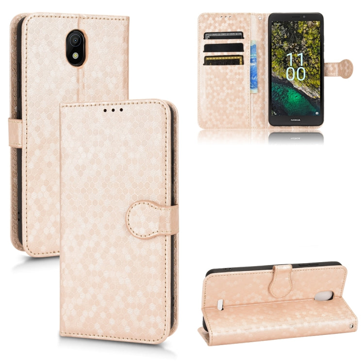 For Nokia C100 Honeycomb Dot Texture Leather Phone Case