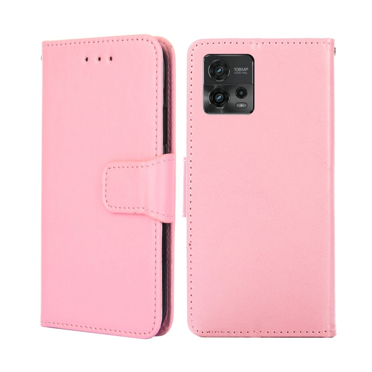 For Motorola Moto G72 4G Crystal Texture Horizontal Flip Leather Phone Case