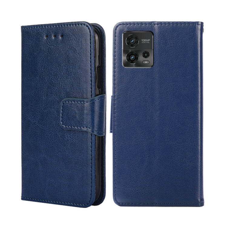 For Motorola Moto G72 4G Crystal Texture Horizontal Flip Leather Phone Case