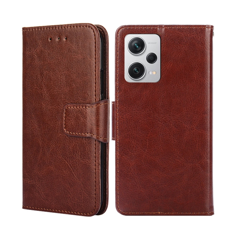 For Xiaomi Redmi Note 12 Pro+ China Crystal Texture Horizontal Flip Leather Phone Case