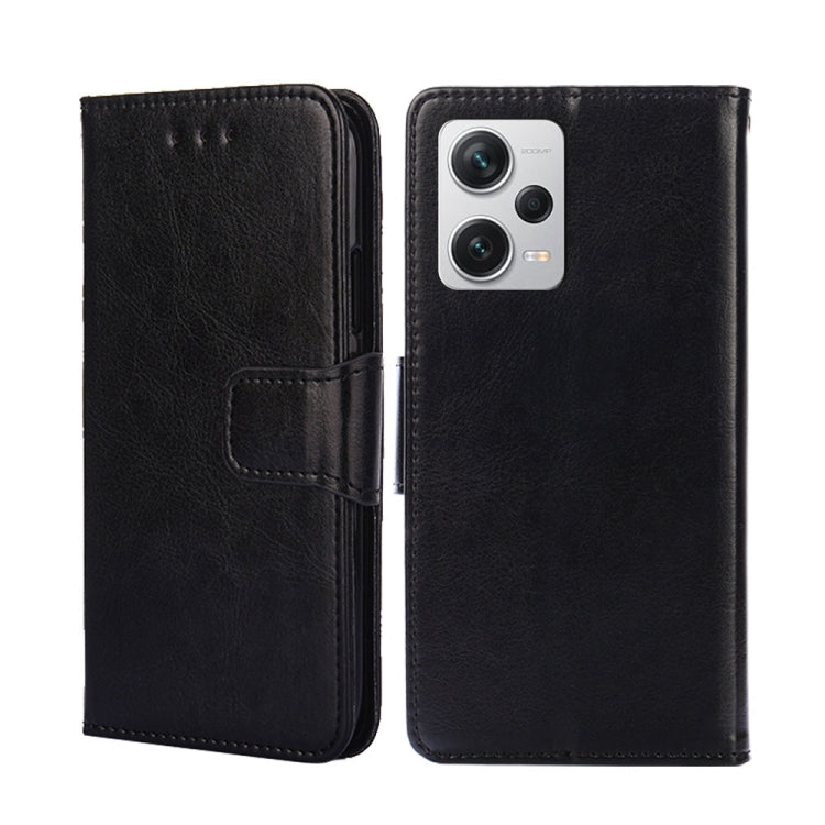 For Xiaomi Redmi Note 12 Pro+ China Crystal Texture Horizontal Flip Leather Phone Case