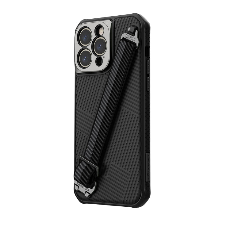 For iPhone 14 Pro Max NILLKIN Full Coverage Phone Case with Wrist Strap