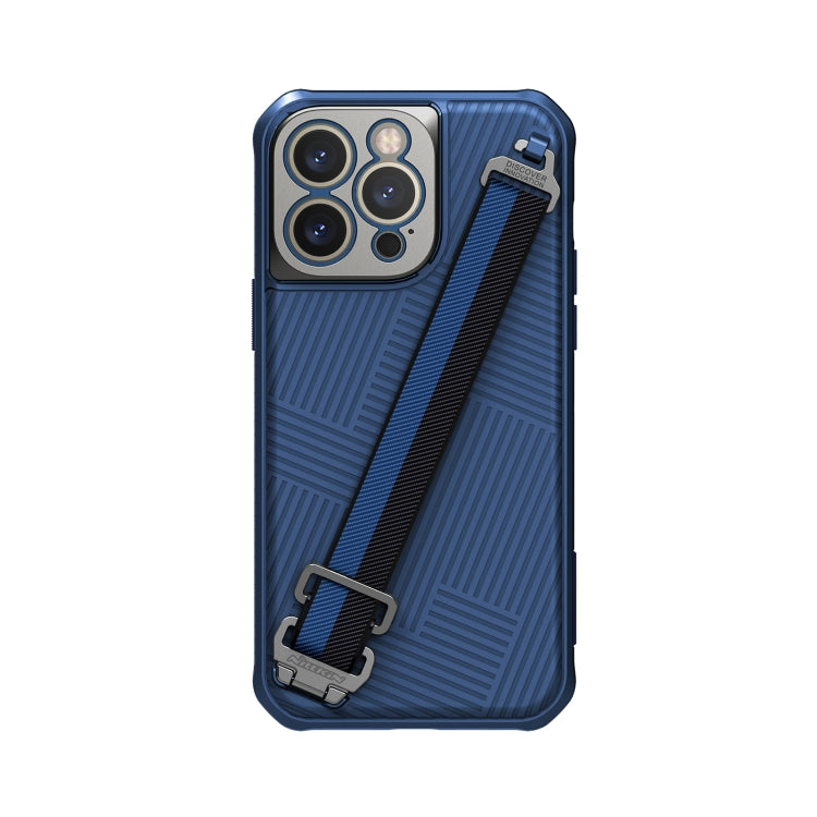 For iPhone 14 Pro Max NILLKIN Full Coverage Phone Case with Wrist Strap