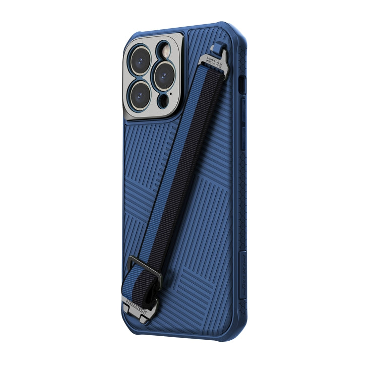 For iPhone 14 Pro Max NILLKIN Full Coverage Phone Case with Wrist Strap