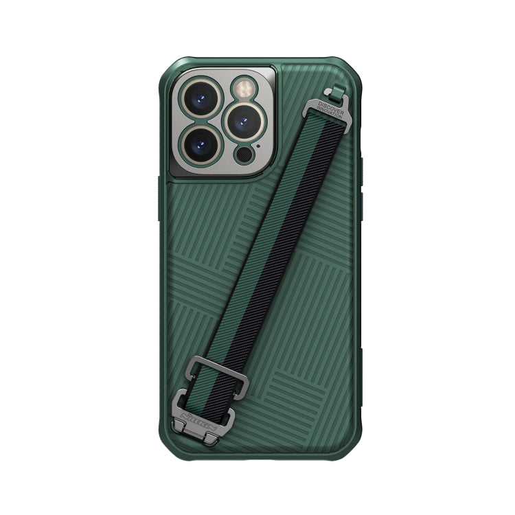 For iPhone 14 Pro Max NILLKIN Full Coverage Phone Case with Wrist Strap