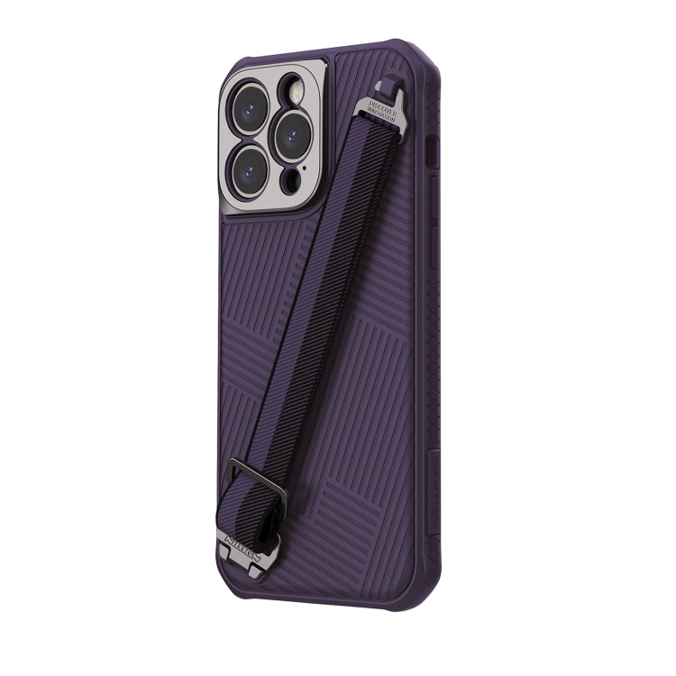 For iPhone 14 Pro Max NILLKIN Full Coverage Phone Case with Wrist Strap