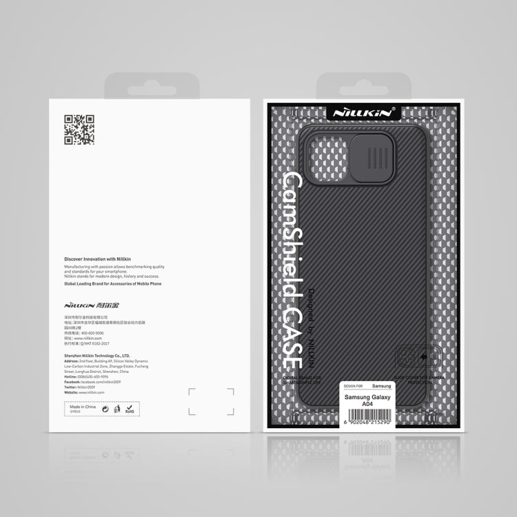 For Samsung Galaxy A04 NILLKIN Black Mirror Series Camshield PC Phone Case
