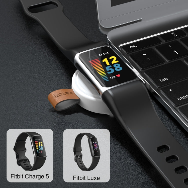For Fitbit Charge 5 / Luxe A-07 USB Smart Watch Wireless Magnetic Suction Charger