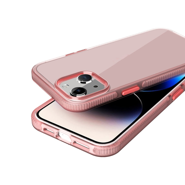 For iPhone 14 Two-color Shockproof High Transparency TPU Phone Case