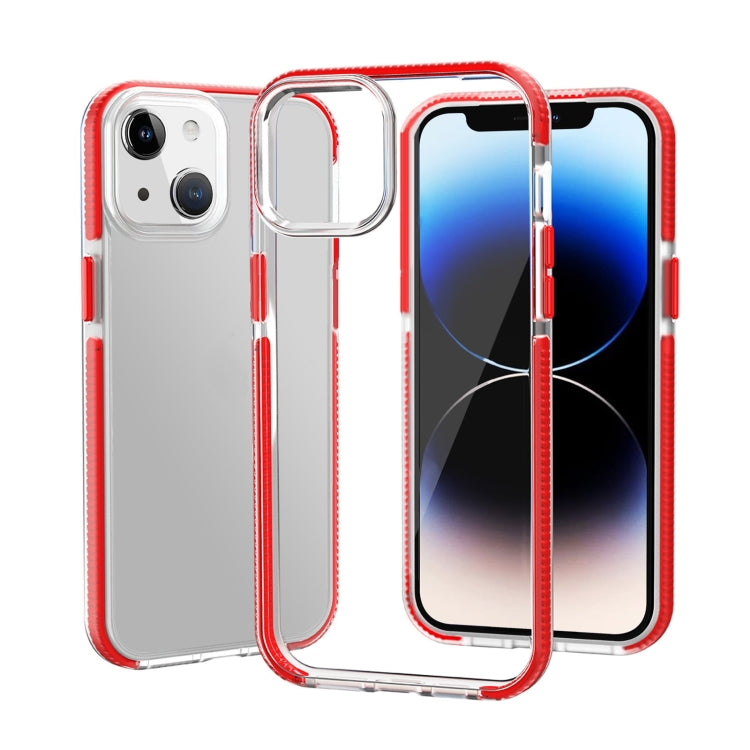 For iPhone 14 Two-color Shockproof High Transparency TPU Phone Case