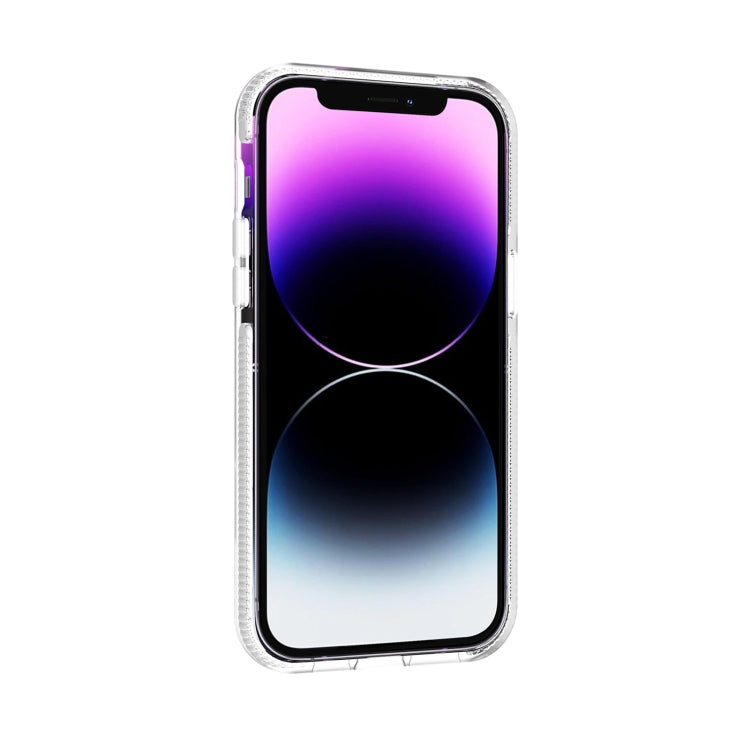 For iPhone 14 Plus Two-color Shockproof High Transparency TPU Phone Case