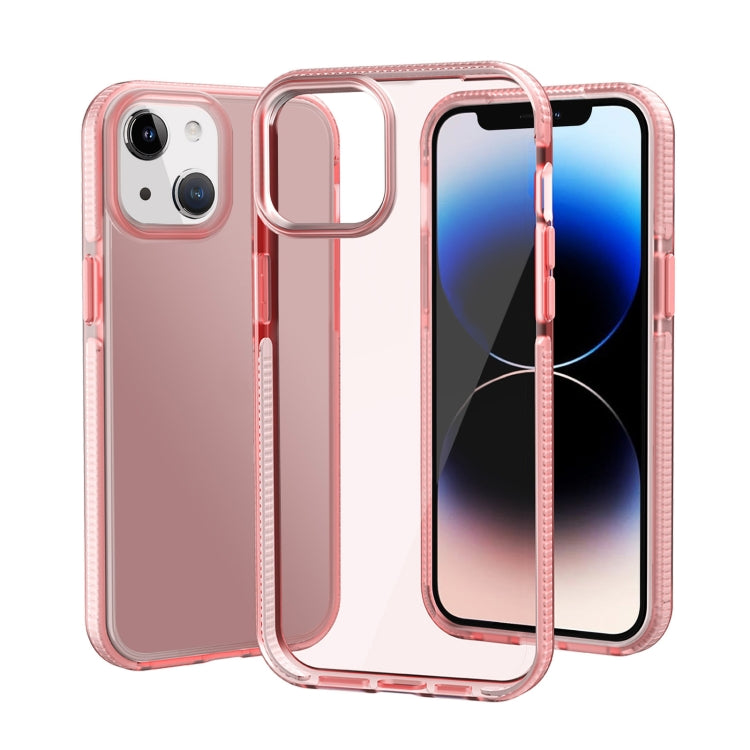 For iPhone 14 Plus Two-color Shockproof High Transparency TPU Phone Case