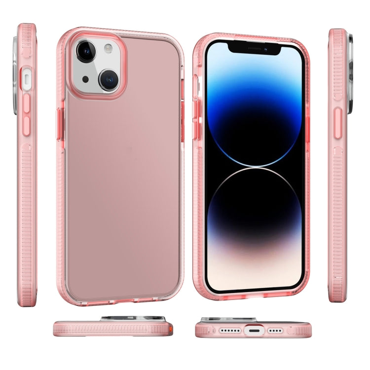 For iPhone 14 Plus Two-color Shockproof High Transparency TPU Phone Case