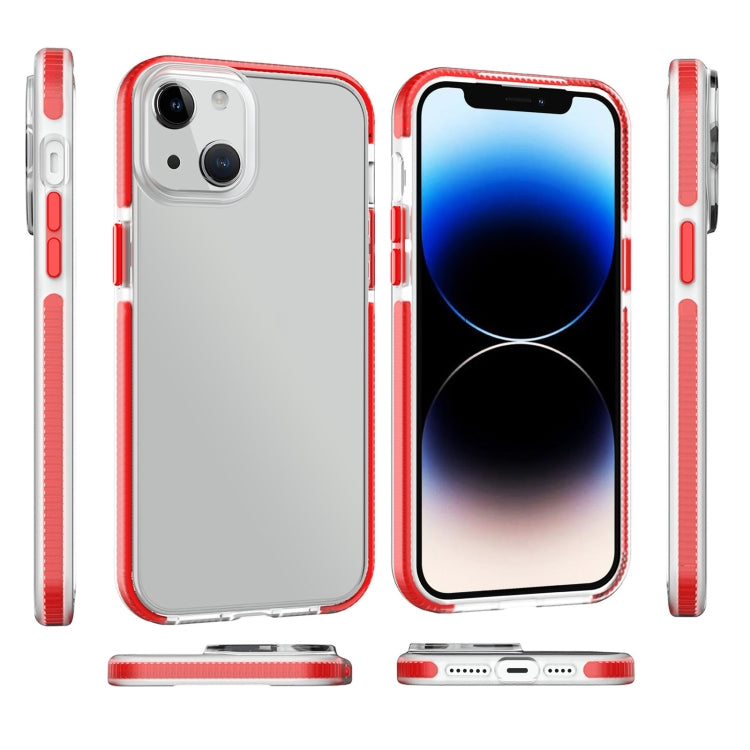 For iPhone 14 Plus Two-color Shockproof High Transparency TPU Phone Case